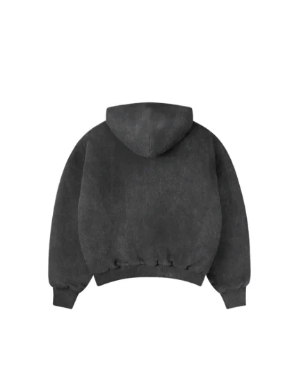 Velour Garments 1000 GSM Vintage Black Double Hoodie (1)