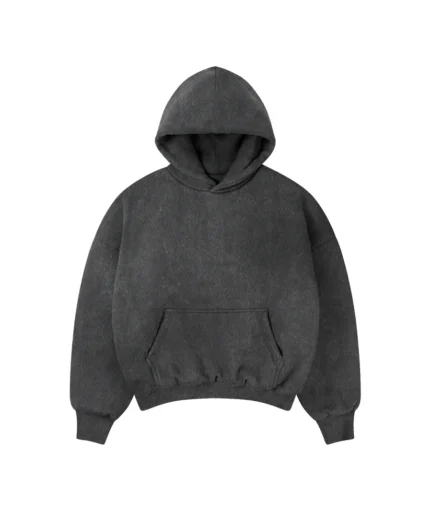 Velour Garments 1000 GSM Vintage Black Double Hoodie (2)