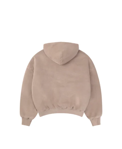 Velour Garments 1000 GSM Vintage Taupe Double Hoodie (2)