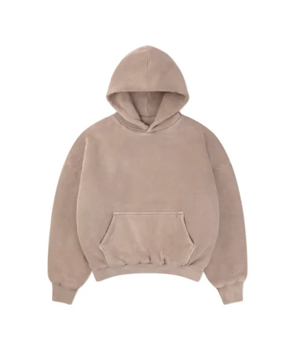 Velour Garments 1000 GSM Vintage Taupe Double Hoodie (3)