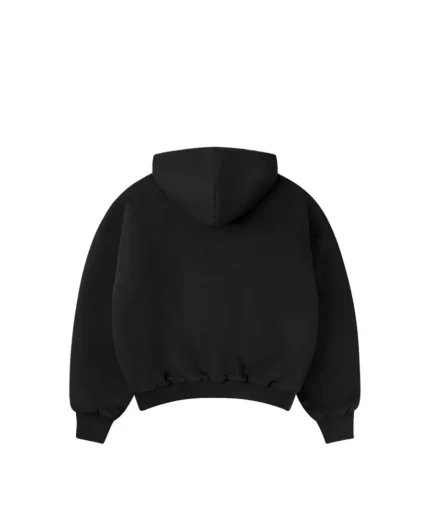 Velour Garments 1000 Gsm Jet Black Double Hoodie (2)