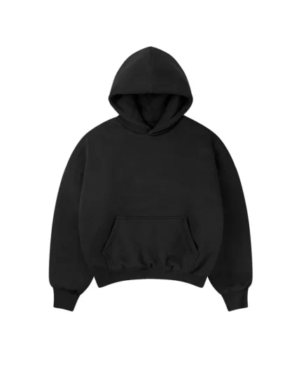 Velour Garments 1000 Gsm Jet Black Double Hoodie (3)