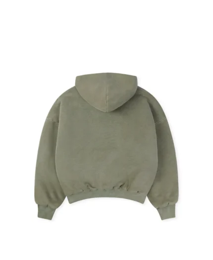 Velour Garments 1000 Gsm Vintage Olive Double Hoodie (2)