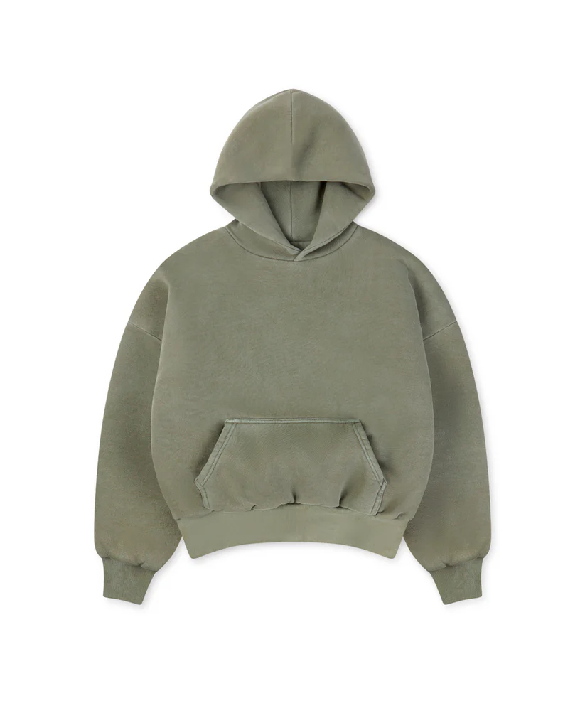 Velour Garments 1000 Gsm Vintage Olive Double Hoodie (3) Velour Garments 1000 Gsm Vintage Olive Double Hoodie (3)
