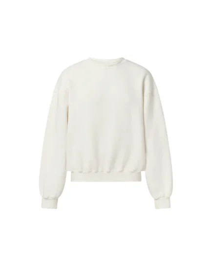Velour Garments 450 GSM Bone White Crewneck (3)