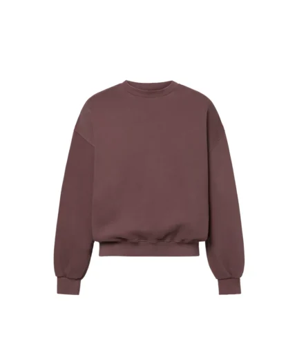 Velour Garments 450 GSM Burgundy Crewneck (3)