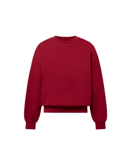 Velour Garments 450 GSM Dark Red Crewneck (3)
