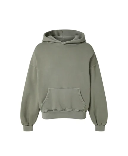 Velour Garments 450 GSM Vintage Olive Hoodie (4)