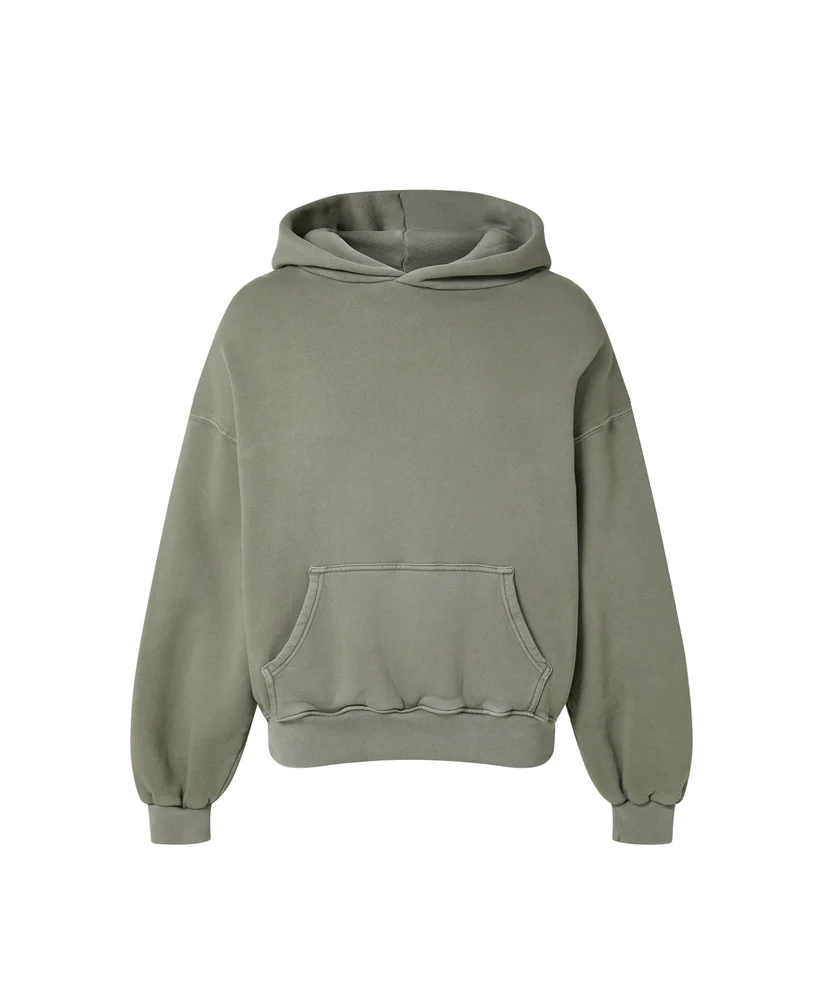 Velour Garments 450 GSM Vintage Olive Hoodie (4) Velour Garments 450 GSM Vintage Olive Hoodie (4)