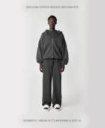 Velour Garments 600 GSM Anthracite Zipper (5)