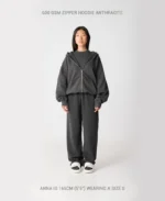 Velour Garments 600 GSM Ash Gray Zipper (1)