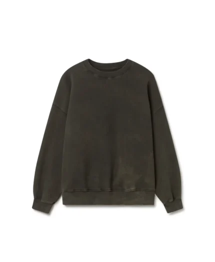 Velour Garments 600 GSM Bleach Black Crewneck (4)