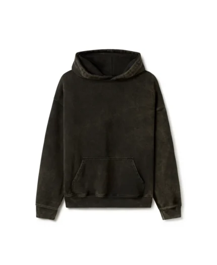 Velour Garments 600 GSM Bleach Black Hoodie (3)