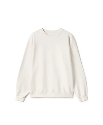 Velour Garments 600 GSM Bone White Crewneck (4)