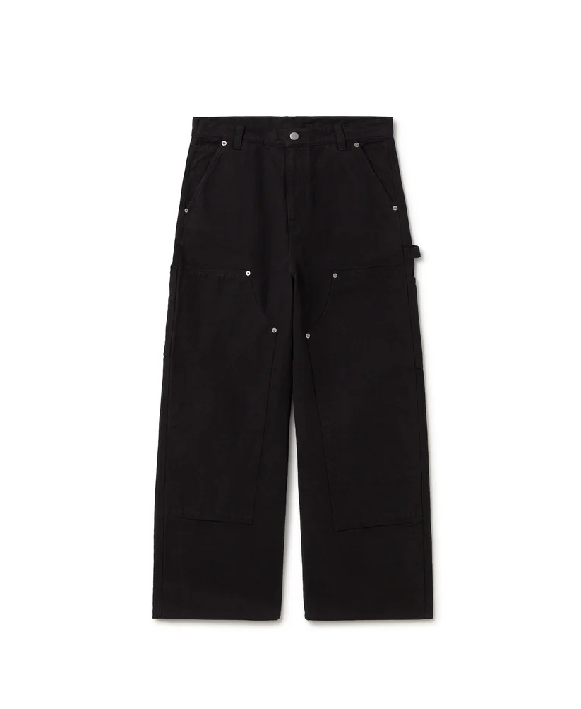 Velour Garments Jet Black Double Knee Pants (6) Velour Garments Jet Black Double Knee Pants (6)